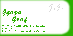 gyozo grof business card